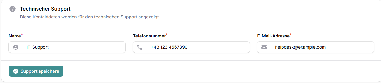 Organisationseinstellungen